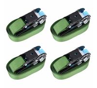 vidaXL Ratchet Tie Down Straps 4 pcs 800 daN 6 m Green