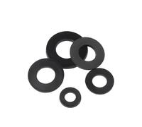 10/20/50/100/200pcs M8 M10 M12~ M24 White/Black Plastic Nylon Flat Washer Plane Spacer Insulation Gasket Ring For Screw 0.5~3mm(Black,M10x20x1 x100pcs)