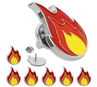 10/20/50/100 Pack Fire Flame Lapel Pins Bluk - Campfire It's Fire Hard Enamel Pin Gift Accessory Badge Brooch Souvenir For Bags Clothing Backpacks Hat Accessories, 1inch, Metal, no gemstone