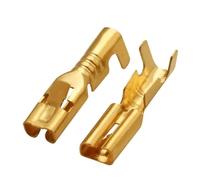 10/20/50/100/Pcs H62 Brass Gold Plated 2.8mm Automotive Wiring Terminal Female Connector Socket DJ621-E2.8×0.8A(Female,20 pcs)