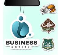 10/20/50/100 Pcs Personalised Car Air Freshener with Picture Logo Bulk Custom Double Sided Photo Text Air Freshener for Car Wardrobe Bedroom Bathroom Hanging Ornaments (Irregular Shape, One Size)