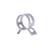 10/20/50/100pcs 65MN Manganese Steel Dacromet Coating Spring Hose Clamp Inner Dia 5mm-22mm High-Strength Elastic Buckle Water Pipe Hoop(16mm 10Pcs)