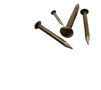 10/20/50/100Pcs Antique Brass Pure Copper Round Head Nails, 1.2/1.5/2/2.8mm Bronze Small Stud Nails for Furniture Hinge Jewelry Box Decor(100pcs 1.2x8mm)