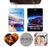 10/20/50/100Pcs Custom Logo Air Freshener Bulk,Personalized Double-sided with Photo Car Air Freshener for Car Wardrobe Bathroom Hanging Ornaments