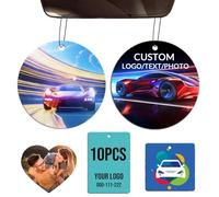 10/20/50/100Pcs Custom Logo Air Freshener Bulk,Personalized Double-sided with Photo Car Air Freshener for Car Wardrobe Bathroom Hanging Ornaments