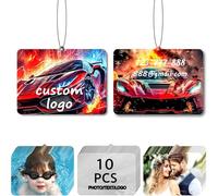 10/20/50/100Pcs Custom Logo Air Freshener for Car Bulk,Wholesale Personalized Double-Sided Car Air Fresheners with Photo Text Logo (10Pcs Horizontal)
