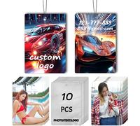 10/20/50/100Pcs Custom Logo Air Freshener for Car Bulk,Wholesale Personalized Double-Sided Car Air Fresheners with Photo Text Logo (10Pcs Rectangle)
