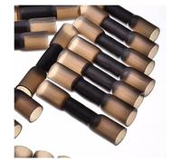 10/20/50/100pcs Electrical Heat Shrink Butt Crimp Terminals Solder Seal Wire Connectors Terminal Automotive Insulated Waterproof(Svart,50pcs)