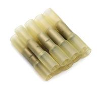 10/20/50/100pcs Electrical Heat Shrink Butt Crimp Terminals Solder Seal Wire Connectors Terminal Automotive Insulated Waterproof(Yellow,50pcs)