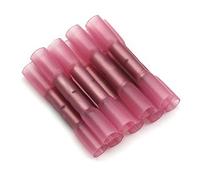 10/20/50/100pcs Electrical Heat Shrink Butt Crimp Terminals Solder Seal Wire Connectors Terminal Automotive Insulated Waterproof(Rosso,10Pcs)