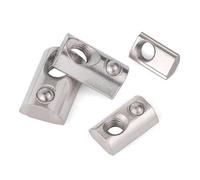 10/20/50/100PCS/lot 20 Series Roll-in T Spring Nuts M3 M4 M5 M6 For 2020 Aluminum Profiles Groove(M6-100pcs)