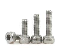 10/20/50/100pcs M1.4 M1.6 M2 M3 M4 M5 M6 DIN912 304 A2-70 Stainless Steel Hexagon Hex Socket Cap Head Bolt Screw L=12/14/16/18/20/22mm(16mm,M1.6 (100pcs))