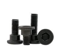 10/20/50/100pcs M2.5 M3 Black 12.9 Grade Carbon Steel Step Hex Hexagon Socket Screw Shoulder Bolts(20pcs,M3x4mm)