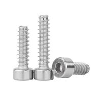 10/20/50/100PCS M2 M2.6 M3 M3.5 M4 M5 304 Stainless Steel Hexagon Socket Cap Head Flat Tail Self-tapping Screws(M5x8mm(20pcs))