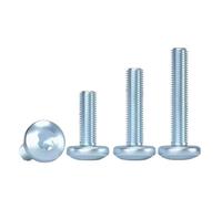 10/20/50/100pcs M3 M4 M5 M6 M8 Blue and White Zinc Round Head Plum Screws Pan Head Plum Screws Anti-theft(18mm,M4 (50PCS))