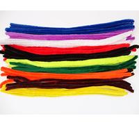 10,20,50 Extra Long Large Fluffy Chunky Craft Pipe Cleaners Stems -50cm x 15mm - Pack Size: 10