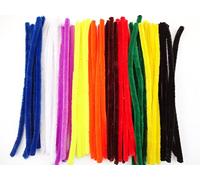 10,20,50 Giant Large Fluffy Chunky Craft Pipe Cleaners Stems 30cm / 12" x 12mm - Pack Size: 50