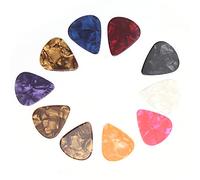 10/20/50 PCS Guitar Picks, Celluloid Guitar Picks Colorful Celluloid Plectrums Different Thickness for Bass Electric Acoustic Ukulele (for 10pcs)
