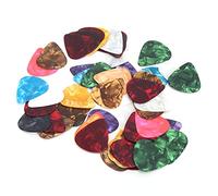 10/20/50 PCS Guitar Picks, Celluloid Guitar Picks Colorful Celluloid Plectrums Different Thickness for Bass Electric Acoustic Ukulele (50pcs)