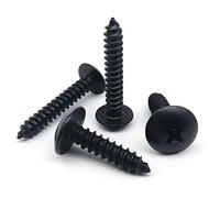 10/20/50pc M2.2 M2.9 M3.5 M3.9 M4.2 M4.8 Black 304 Stainless Steel Cross Large Round Truss Head Self Tapping Wood Screw(10pcs M4.2x25mm)