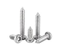 10/20/50pc M2 M2.3 M2.6 M3 M3.5 M4 M5 M6 304 Stainless Steel Six Lobe Torx Pan Round Head with Pin Security Self-tapping Wood Screw(22mm,20pcs M3.5)