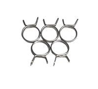 10/20/50pcs 1.8-40mm Hose Clamps Stainless Steel Spring Tube Clips Fuel Line Elastic Sealing Pipe Hardware(15mm(20pcs))