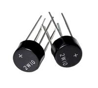 10 20 50PCS 100PCS rectifier bridge stack 2W10 round bridge 2A 1000V(100PCS)