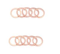 10/20/50PCS 6mm,8mm,10mm,12mm,14mm,Solid Copper Washer Shim Flat Ring Gasket Rings Seal Plain Spacer Washers Fastener(10x14x1 mm,10PCS)