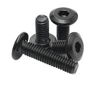 10/20/50PCS Black 304 Stainless Steel M3 M4 M5 M6 M8 Hexagon Hex Socket Hypotenuse Flat Head Screw Bolt For Down Side Furniture(12mm,M4 (50pcs))