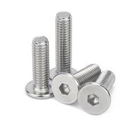 10/20/50pcs CM M2 .5 M3 M4 M5 M6 M8 A2-70 304 Stainless Steel Hex Hexagon Socket Ultra Thin Super Low Flat Wafer Head Screw Bolt(6mm,M4 x20pcs)