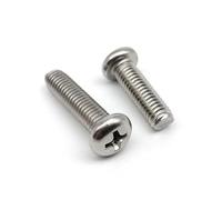 10/20/50pcs Cross Round Pan Head Screw Bolt GB818 M1.6 M2 .5 M3 M4 M5 M6 M8 A2-70 304 Stainless Steel(10pcs M8x50mm)