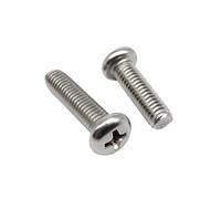 10/20/50pcs Cross Round Pan Head Screw Bolt GB818 M1.6 M2 M2.5 M3 M4 M5 M6 M8 A2-70 304 Stainless Steel (50pcs M3x16mm)