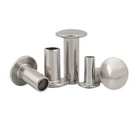 10/20/50pcs Half Hollow Rivet M2 M2.5 M3 M4 M5 M6 304 Stainless Steel Flat Round Head Half Hollow Shank Rive Stainless Steel Rivet Nut (Color : 26mm, Size : M4 (20pcs))