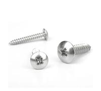 10/20/50pcs Head Self Tapping Screws M2.3 M2.6 M3 M3.5 M4 M5 M6 Nickel Plated Mushroom Head Tapping Wood Screw(14mm,M3 50pcs)