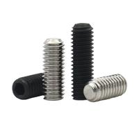 10/20/50pcs M1.6 M2 M2.5 M3 M4 M5 M6 M8 DIN916 304 Stainless Steel Grade12.9 Carbon Steel Hexagon Hex Socket Grub Set Screw Bolt(Grade12.9 Steel,16MM_M3.5 (50PCS))