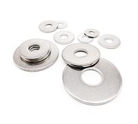 10/20/50pcs M2.5 M3 M3.5 M4 M5 M6 M8 M10 M12 M16 A2 304 Stainless Steel Large Size Oversize Big Wider Flat Washer Plain Gasket(M5 20pcs)