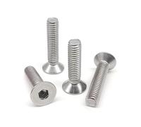10/20/50pcs M2 M2.5 M3 M4 M5 M6 M8 Hexagon Hex Socket Head Flat Countersunk Bolt Screw 304 A2 Stainless Steel(M3x6mm)