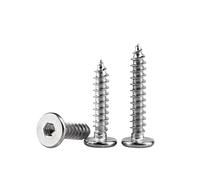 10/20/50pcs M3 M4 M5 M6 CA Allen Hexagon Socket Large Flat Thin Wafer Head Self Tapping Wood Screw 304 Stainless Steel(X 50mm,M6 10pcs)