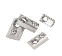 10/20/50pcs M3 M4 M5 M6 M8 T Spring Nut Half Round Elasticity Spring Nut Block for 2020 3030 4040 Aluminium Profile(20-M6 20pcs)