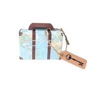 10/20/50pcs Mini Travel Suitcase Candy Box Kraft Paper Chocolate Favor Gift Box Packaging Bag Wedding Birthday Party Decoration(Style 1,50pcs)