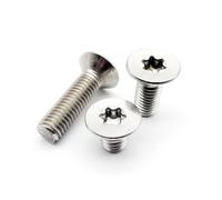 10/20/50pcs Six-Lobe Torx Flat Countersunk Head Screw Bolt M1.6 M2 M2.5 M3 M4 M5 M6 304 A2-70 Stainless Steel GB26737(50pcs M3x10mm)
