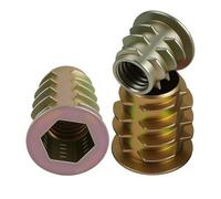 10/20/50pcs Wood Furniture Nut Zinc Alloy Hex Drive Insert Nuts M4M5M6M8M10 Hexagon Socket Head Thread Embedded(50pcs,M8x13mm)