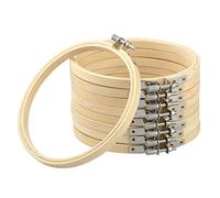10/20 PCS 9 Inch Round Circle Cross Stitch Bamboo Wooden Embroidery Craft Hoops Household Sewing Tools (10)
