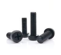 10/20/pcs M2 M2.5 M3 M4 M5 M6 GB818 Black Nylon Plastic Insulating Cross Recessed Pan Round Head Bolt Screw(25mm,20pcs M5)