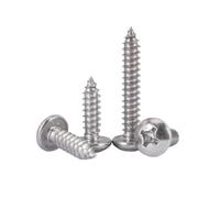 10-200 pieces M1-M4 PA-type Stainless Steel Cross Recess Pan Head Self-tapping Screws, M4x32mm(25pcs)
