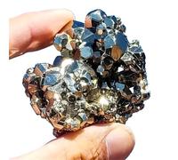 10-200g 1 Pcs AAA Grade Natural Pyrite Rough Stone, Irregular Chalcopyrite Ore Rock Mineral Sample Raw Material Mineral Deco for DIY, Decor, Reiki, Collection, Crafts(20-50g)