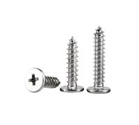 10-200pcs M2/M2.3/M2.6/M3/M3.5/M4/M5/M6 304 Stainless Steel Flat Head Phillips Self-tapping Screws, M3x30mm(100pcs)