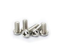10-200pcs M2 M2.5 M3 M4 M5 M6 M8 304 Stainless Steel Cross Round Pan Head Screw Bolt(10MM_200PCS M2.5)