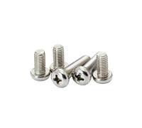 10-200pcs M2 M2.5 M3 M4 M5 M6 M8 304 Stainless Steel Cross Round Pan Head Screw Bolt(55MM_200PCS M2)