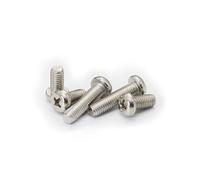 10-200pcs M2 M2.5 M3 M4 M5 M6 M8 GB818 304 Stainless Steel Cross Round Pan Head Screw Bolt(8mm,30pcs M5)